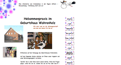 Desktop Screenshot of geburtshaus-wahrenholz.de
